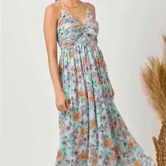 Bohemian, hippie Mystree floral maxi dress size M New sun/ wedding guest dress - Picture 3 of 8
